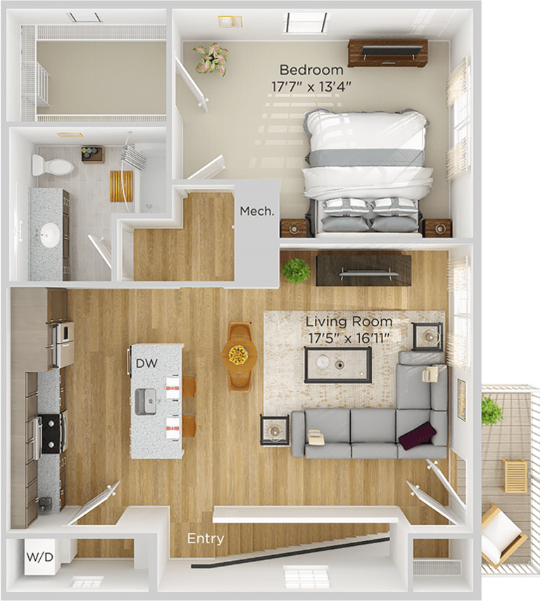 Apartment Flat Floor Plan Image